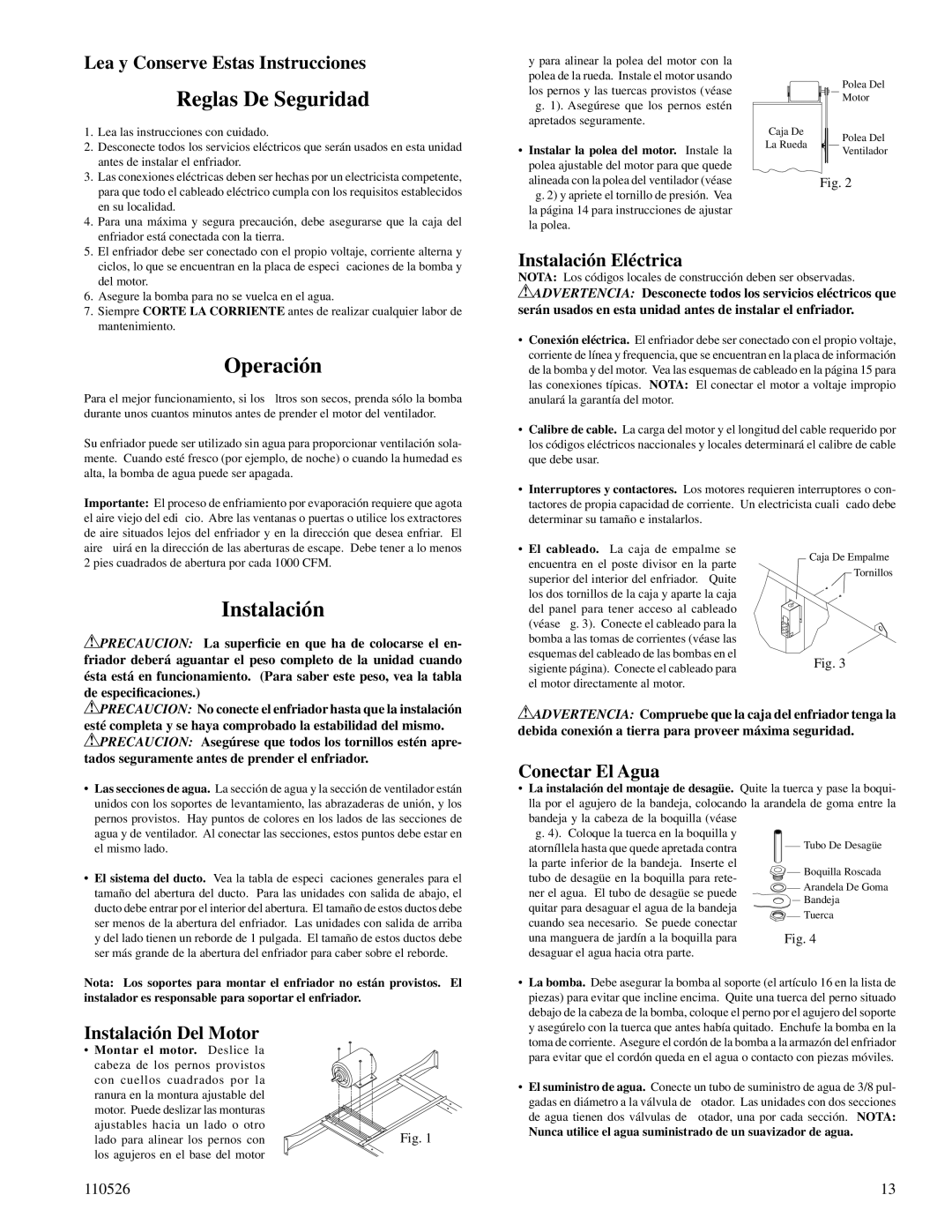 Essick Air AS20012, AS15012, SAD10012, SAD15012, SAS10012, SAS150 Reglas De Seguridad, Operación, Instalación 