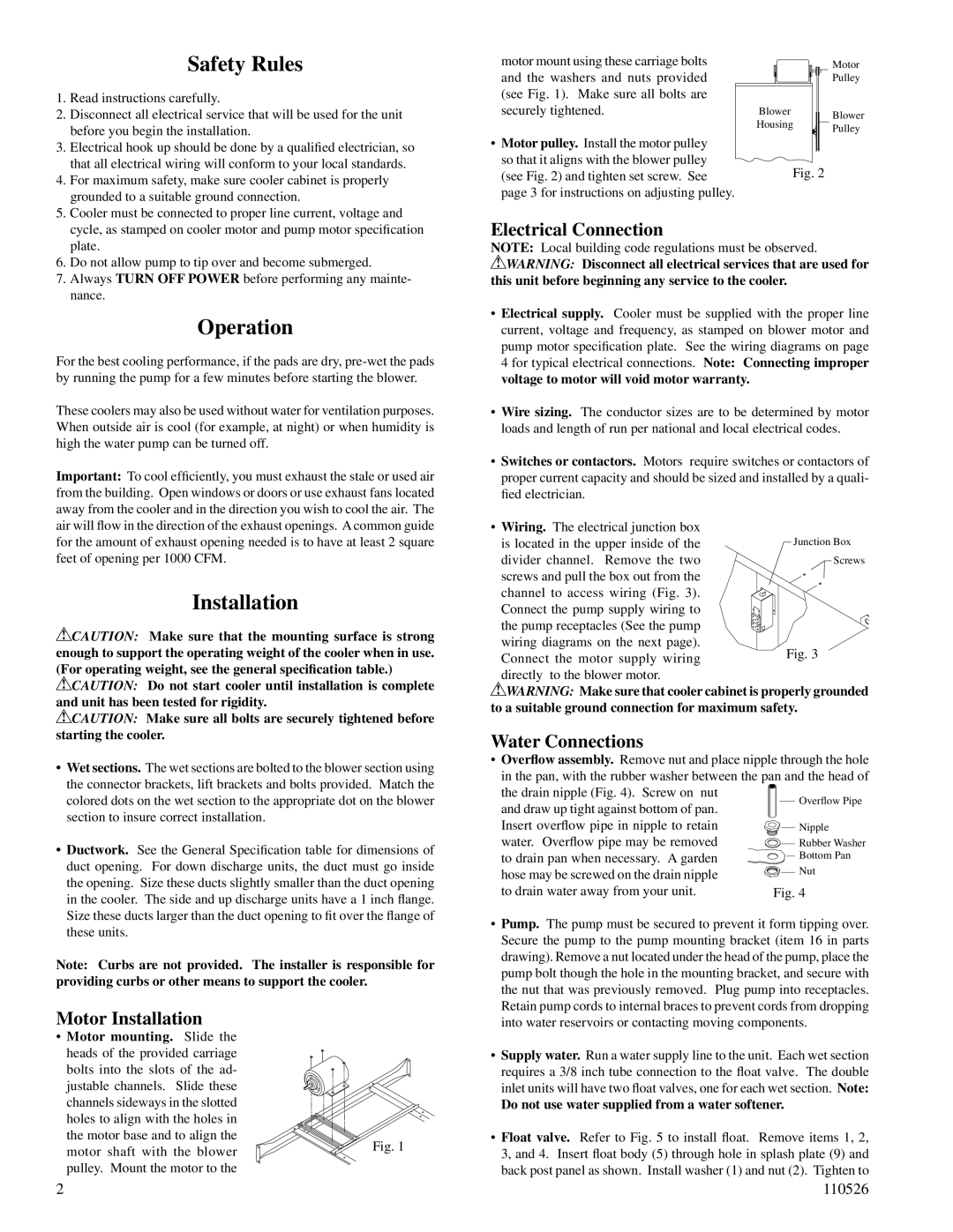 Essick Air AS20012, SAD10012, SAD15012, SAS10012, SAS15012, AD20012 Safety Rules, Operation, Installation 