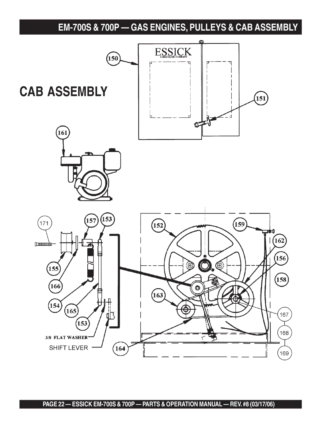 Essick Air EM-700P, EM-700S operation manual CAB Assembly 