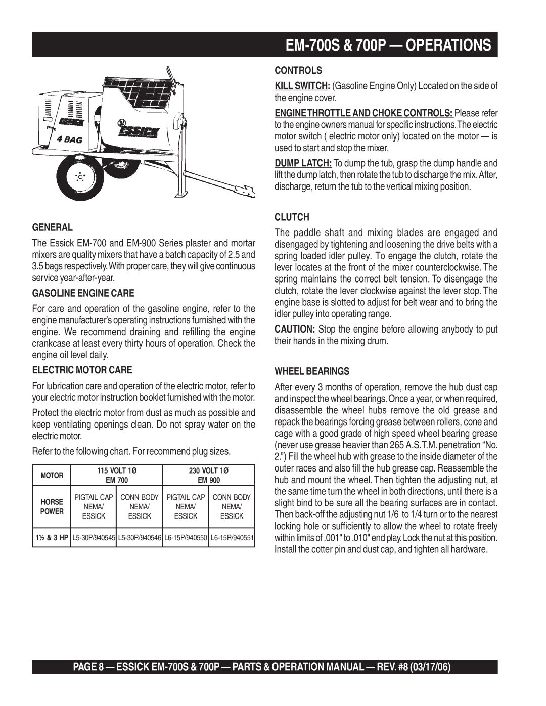 Essick Air EM-700P operation manual EM-700S & 700P Operations 