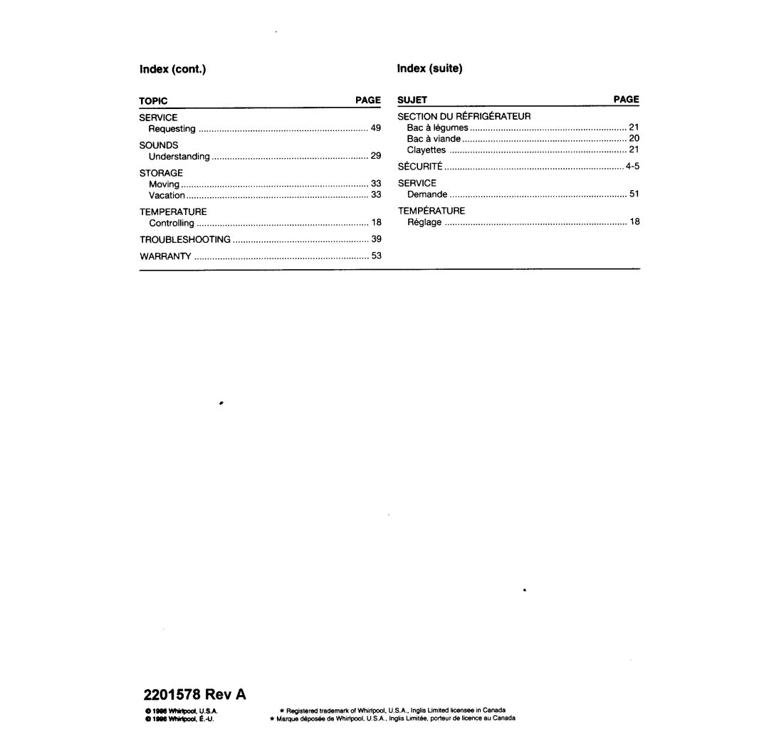 Estate 338, Refrigerator, 2201578 REV A manual 