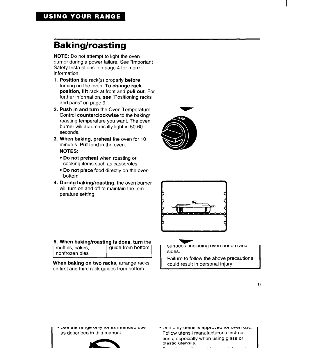 Estate TGRGIWZB manual Baking/roasting 