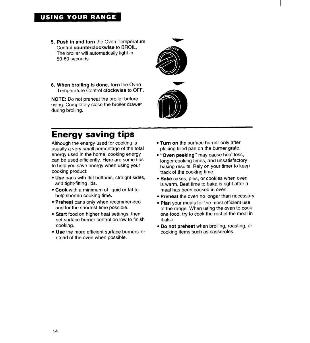 Estate TGRGIWZB manual Energy saving tips 