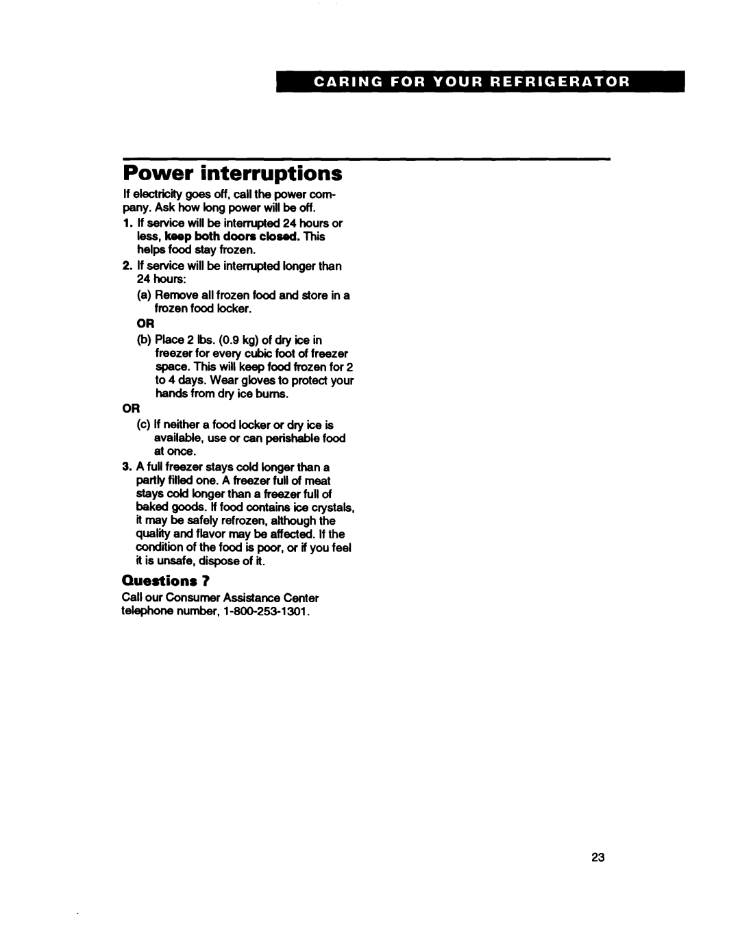 Estate TS25AQ warranty Power interruptions, Questions 