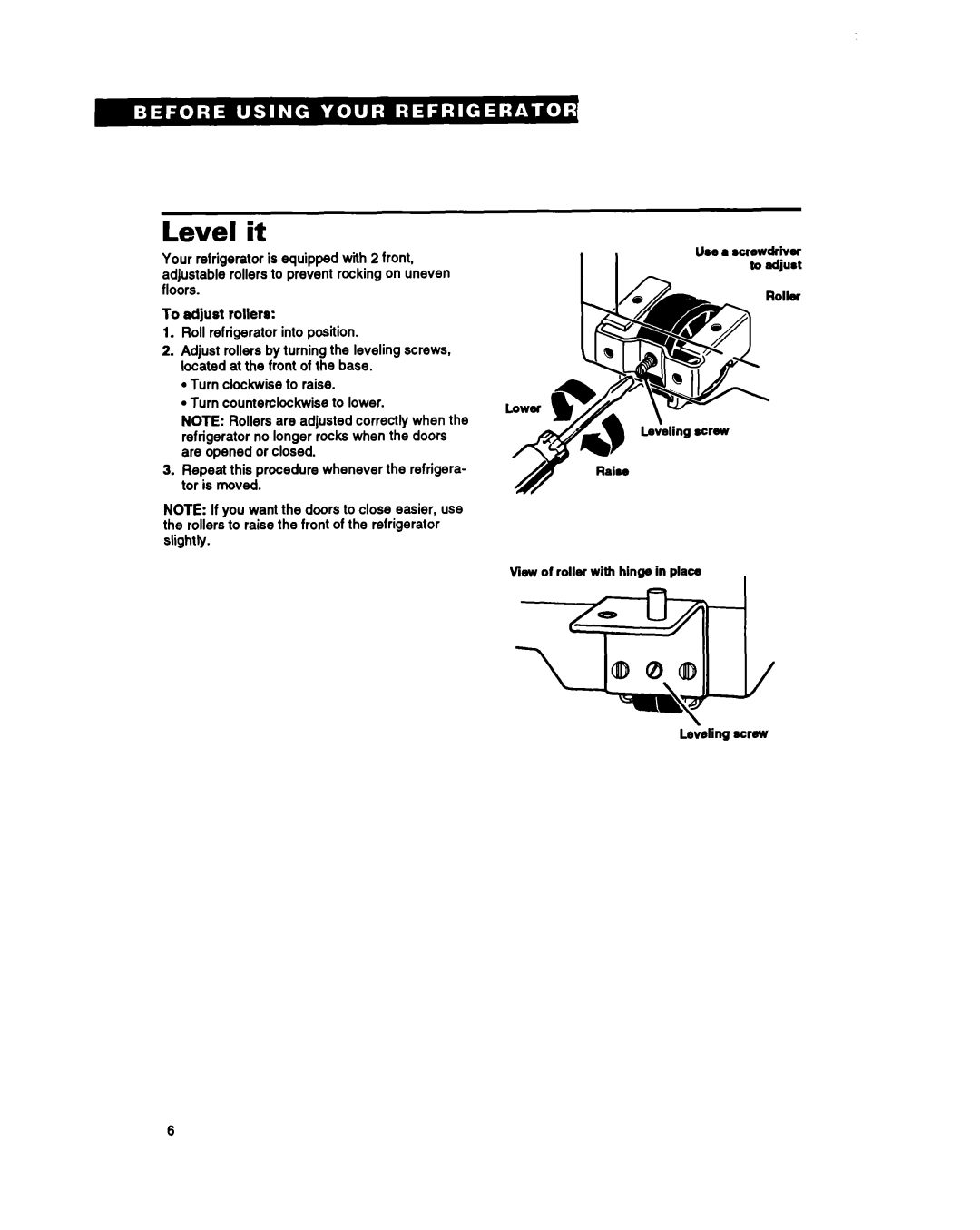 Estate TT14CK, LT14EK important safety instructions Level it, U80ascrewdrlla, toadjuot 