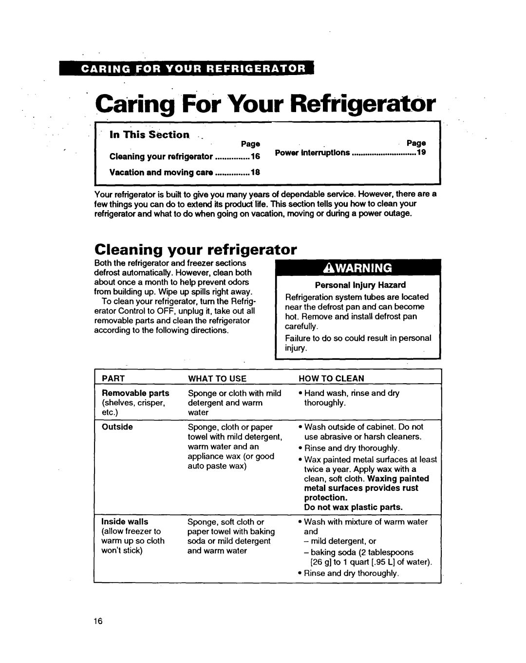 Estate TT18DK, TT20DK, TT18HD, TT18AK warranty Caring .Fok Your Refrigeratdr, T&k&ion 