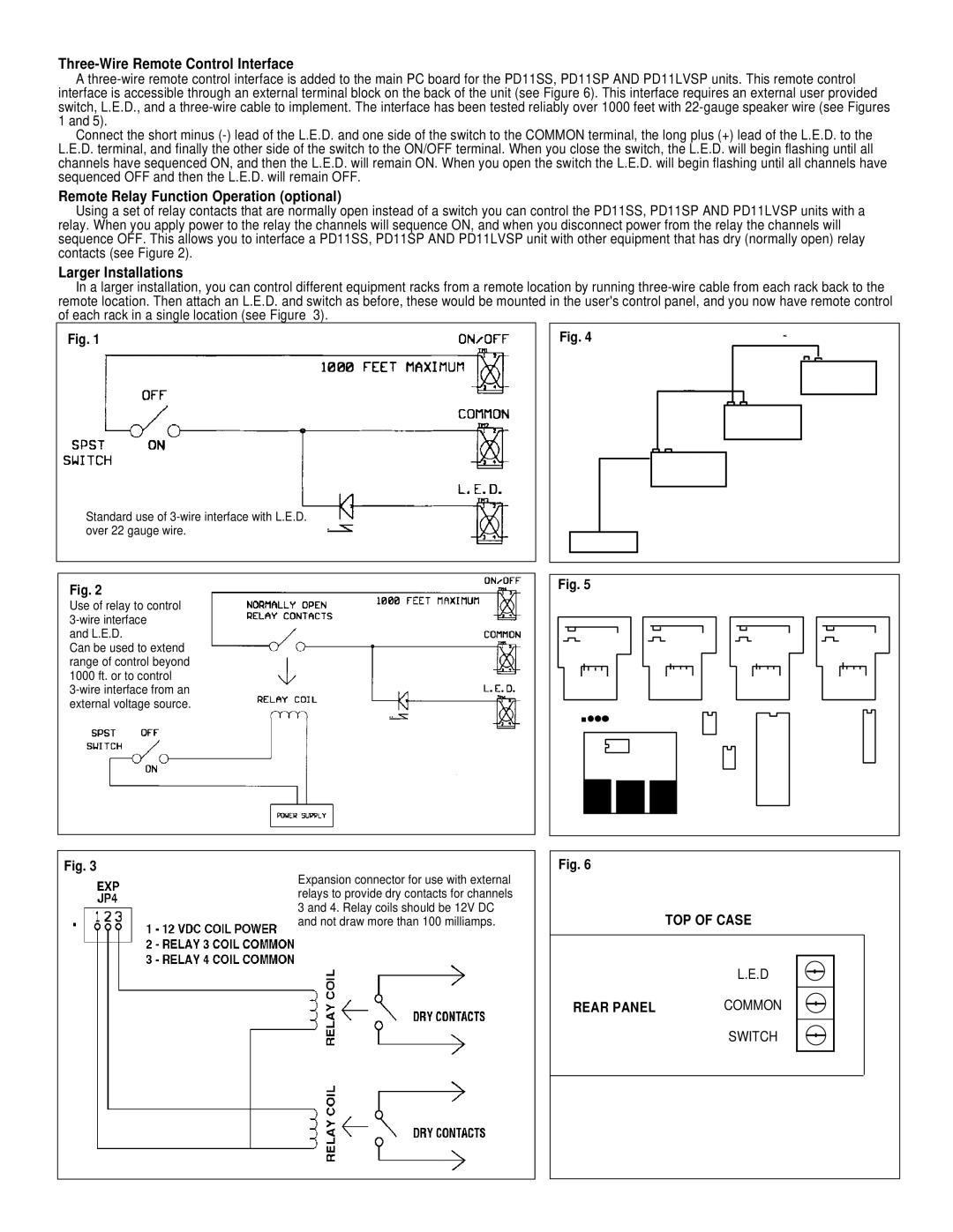 ETA Systems PD11VP Three-Wire Remote Control Interface, Remote Relay Function Operation optional, Larger Installations 