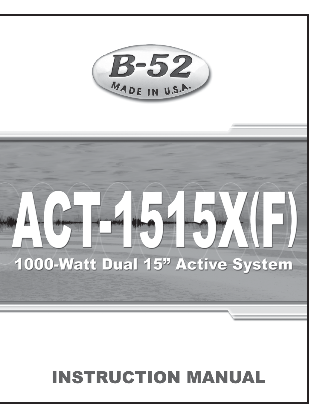 ETI Sound Systems, INC ACT-1515X(F) manual 