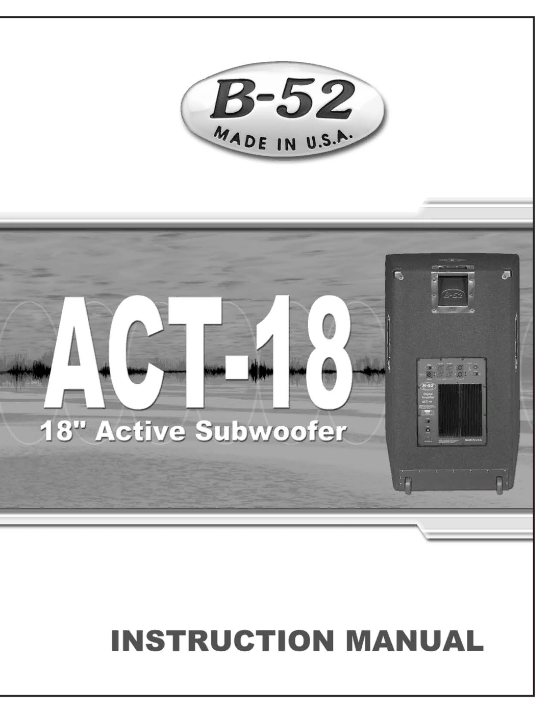 ETI Sound Systems, INC ACT18 manual 