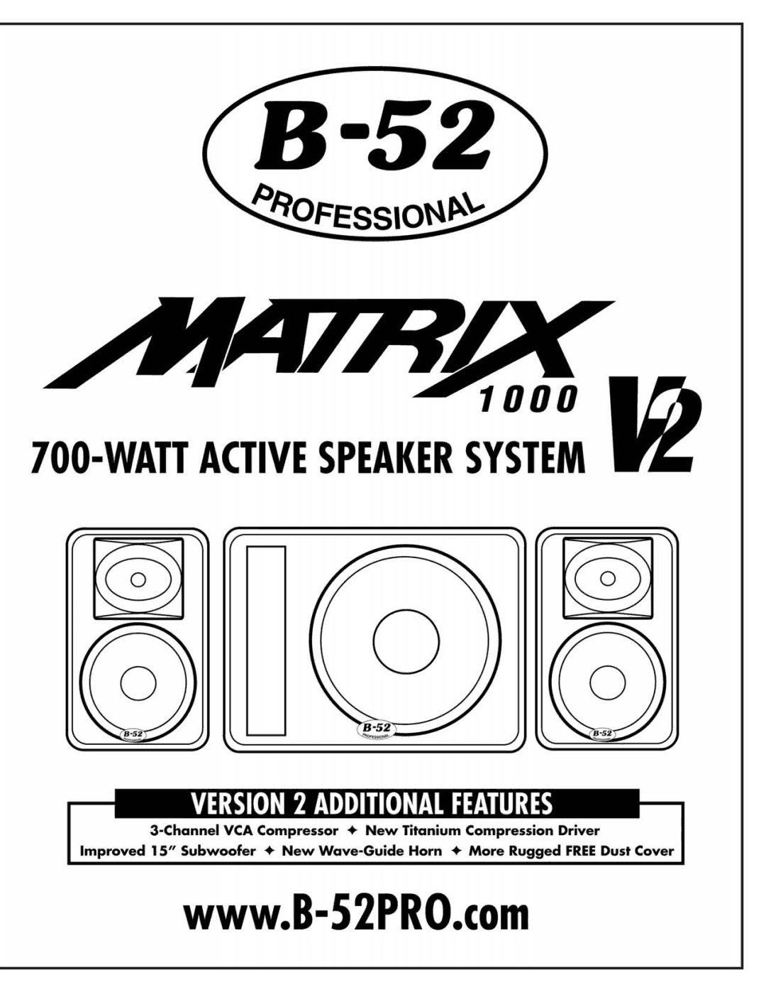 ETI Sound Systems, INC Matrix 1000 V2 manual 