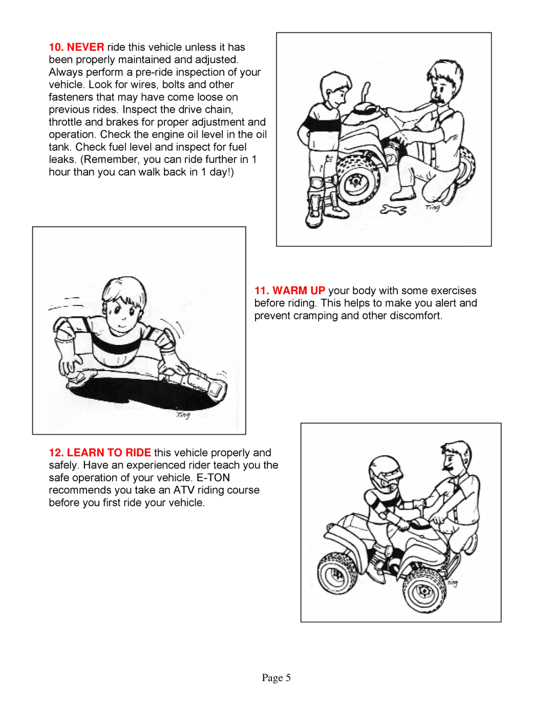 Eton 250R owner manual 