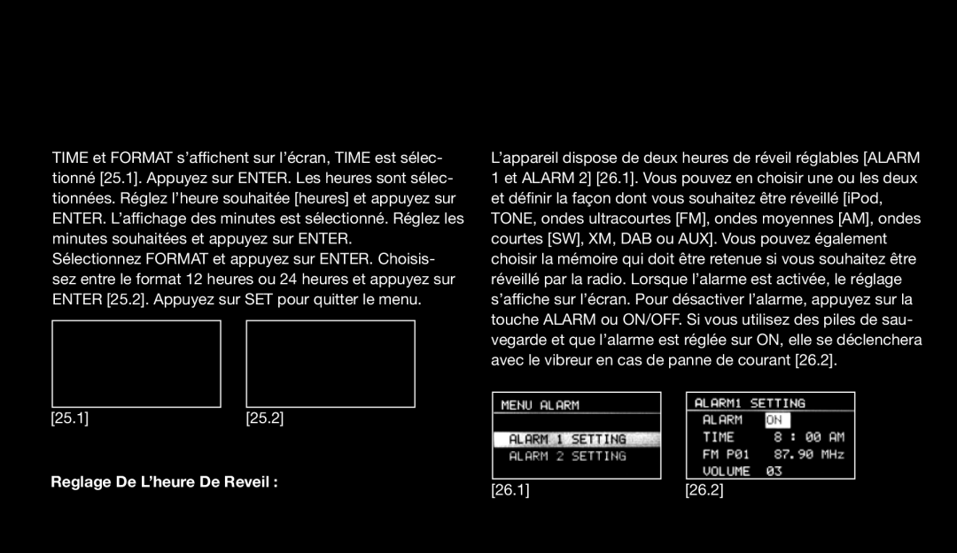 Eton 9120 instruction manual Reglage De L’heure De Reveil 