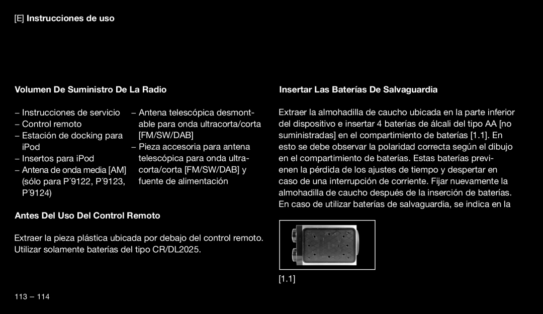 Eton 9120 instruction manual EInstrucciones de uso, Volumen De Suministro De La Radio, Antes Del Uso Del Control Remoto 