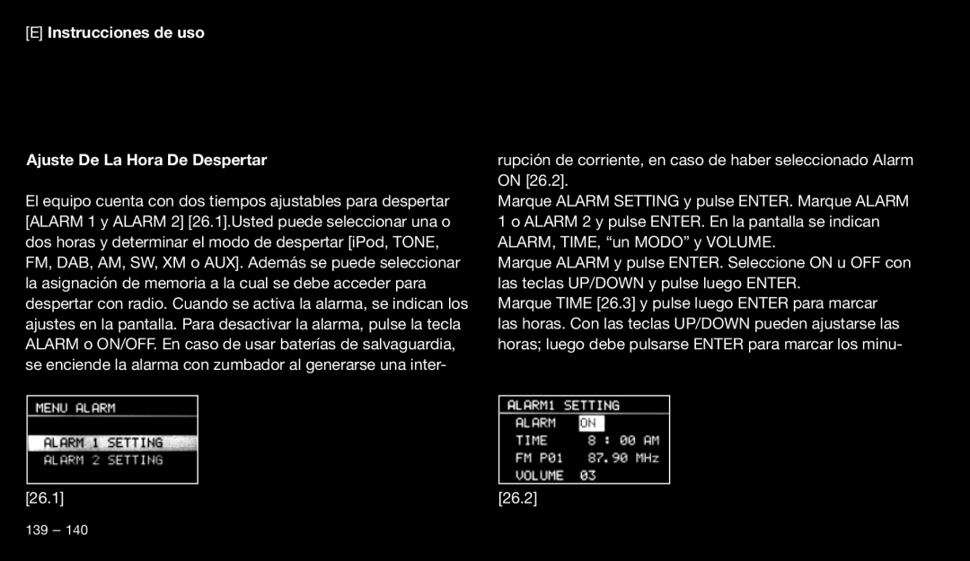 Eton 9120 instruction manual Ajuste De La Hora De Despertar, EInstrucciones de uso 