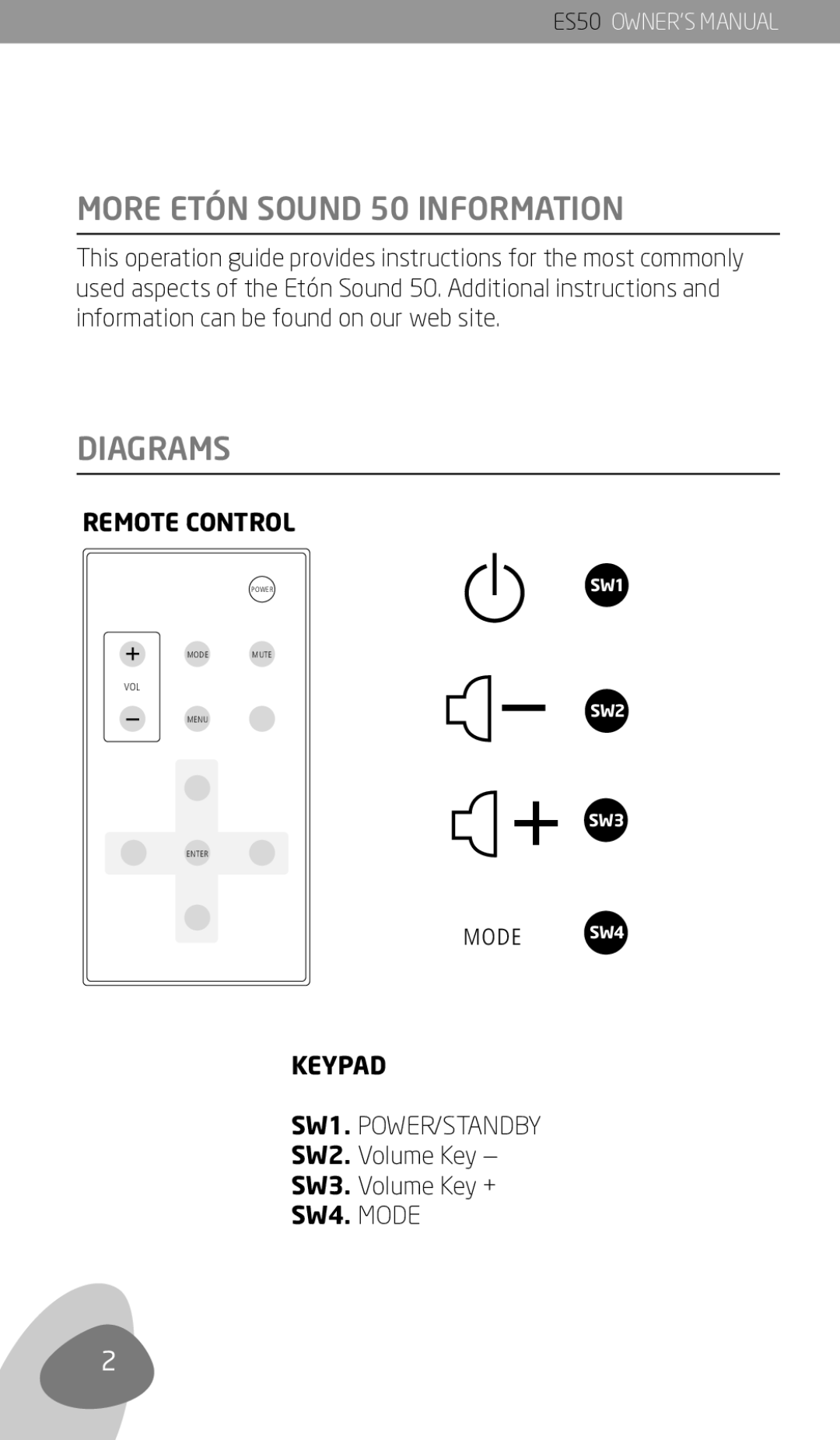 Eton ES50 owner manual More Etón Sound 50 Information, Diagrams 