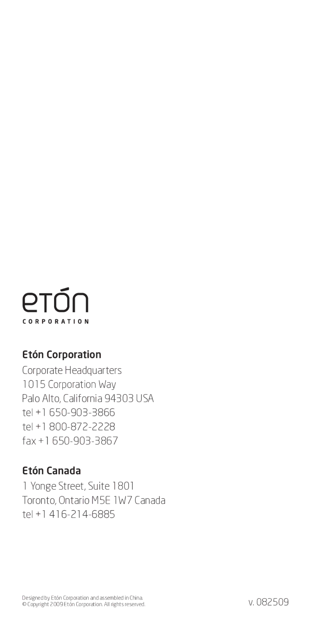 Eton FR160 owner manual 