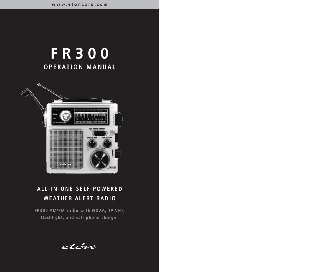 Eton FR300 owner manual 