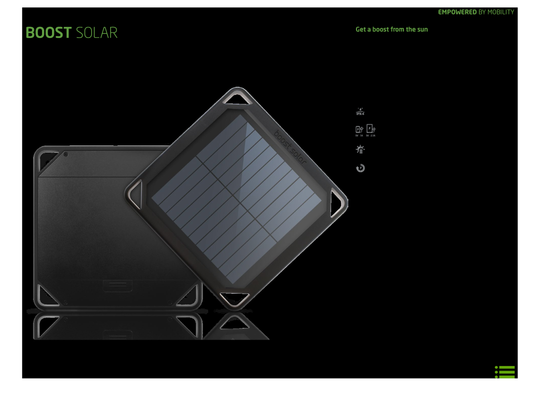 Eton FRX4 S Boost Solar, Empowered By Mobility, smartphones twice and can also charge tablets, Get a boost from the sun 