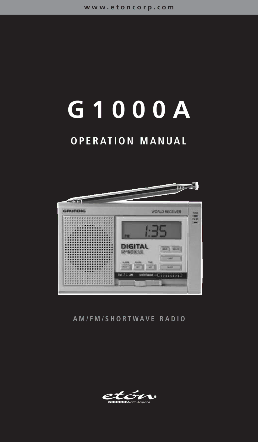 Eton G1000A operation manual 0 0 0 a 