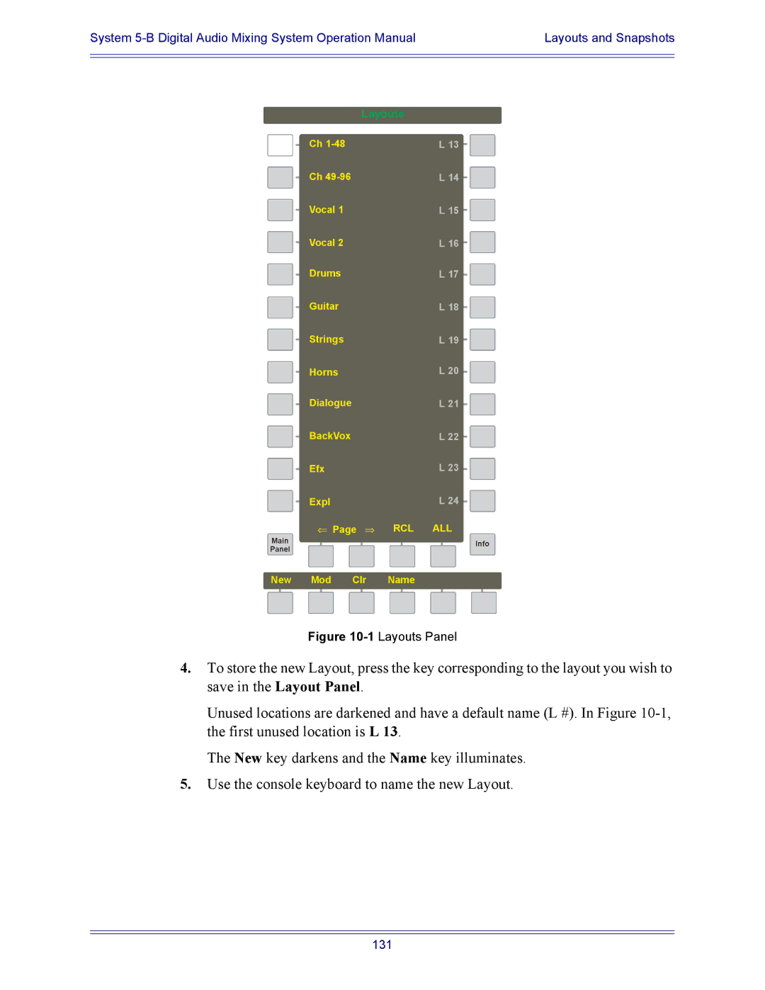 Euphonix 5B operation manual 131 