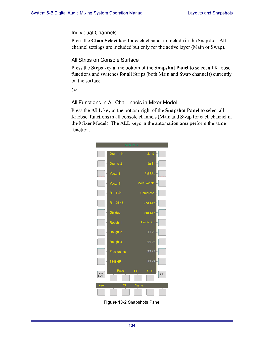 Euphonix 5B operation manual Individual Channels 