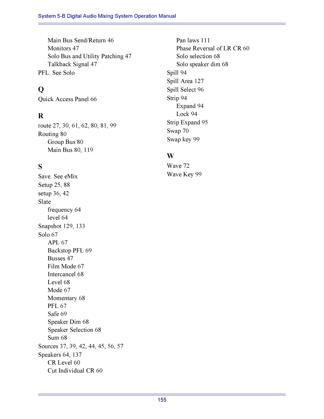 Euphonix 5B operation manual 155 