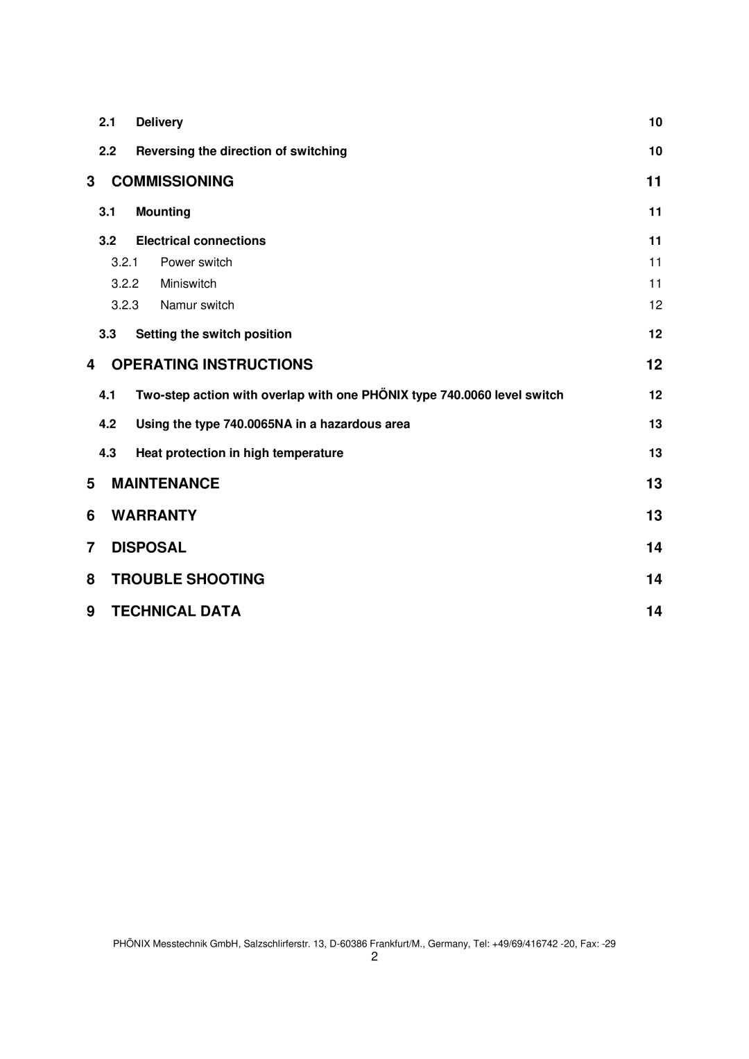 Euphonix 740.0065NA instruction manual Commissioning 