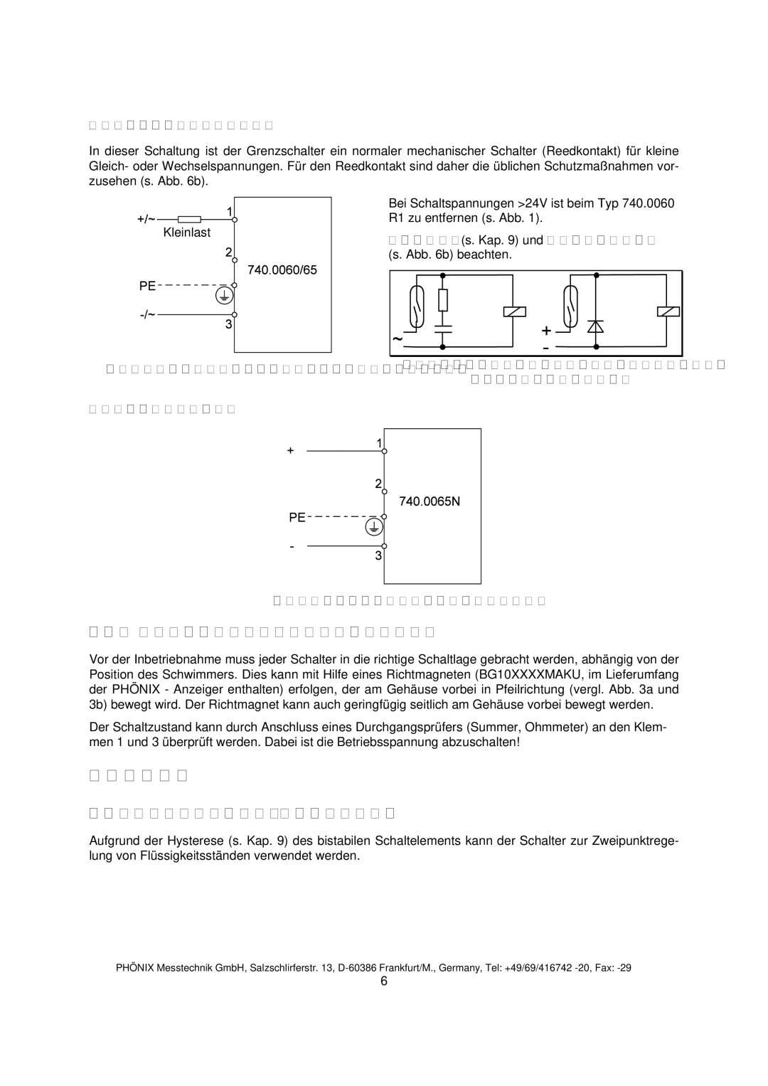 Euphonix 740.0065NA instruction manual Bedienung, Grundeinstellung des Schaltzustandes, Zweipunkt-Regelung mit 