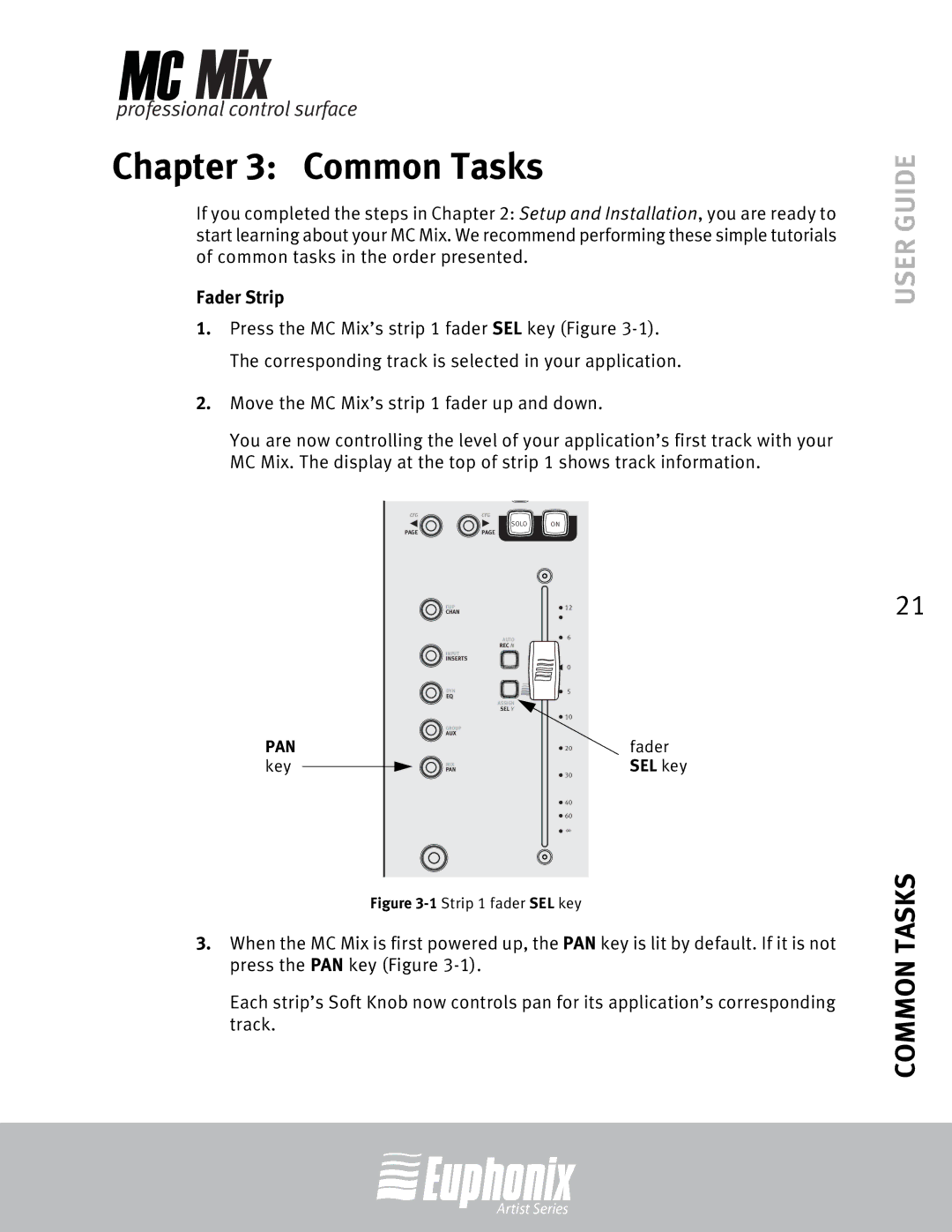 Euphonix EuCon manual Common Tasks, Fader Strip 