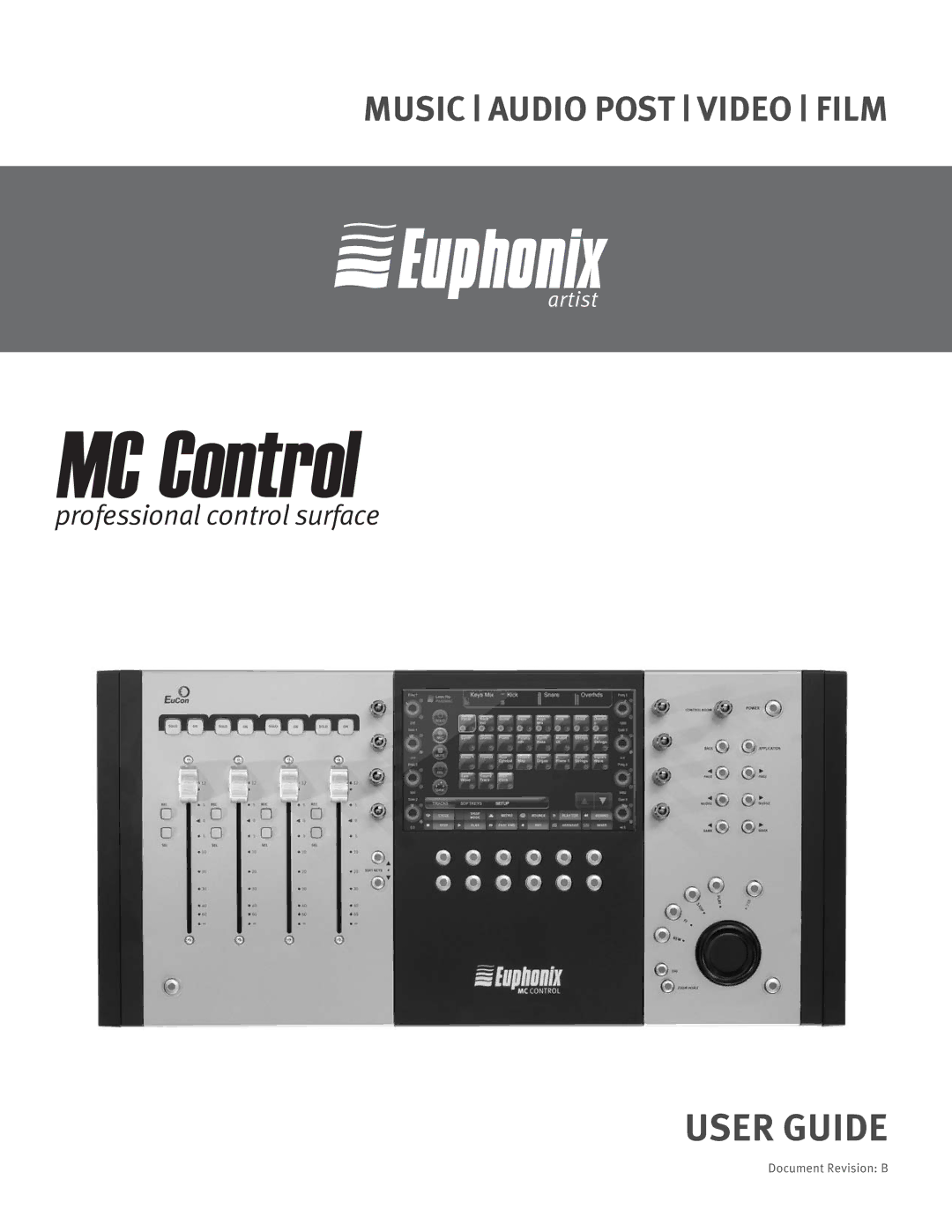 Euphonix MC Control manual User Guide 