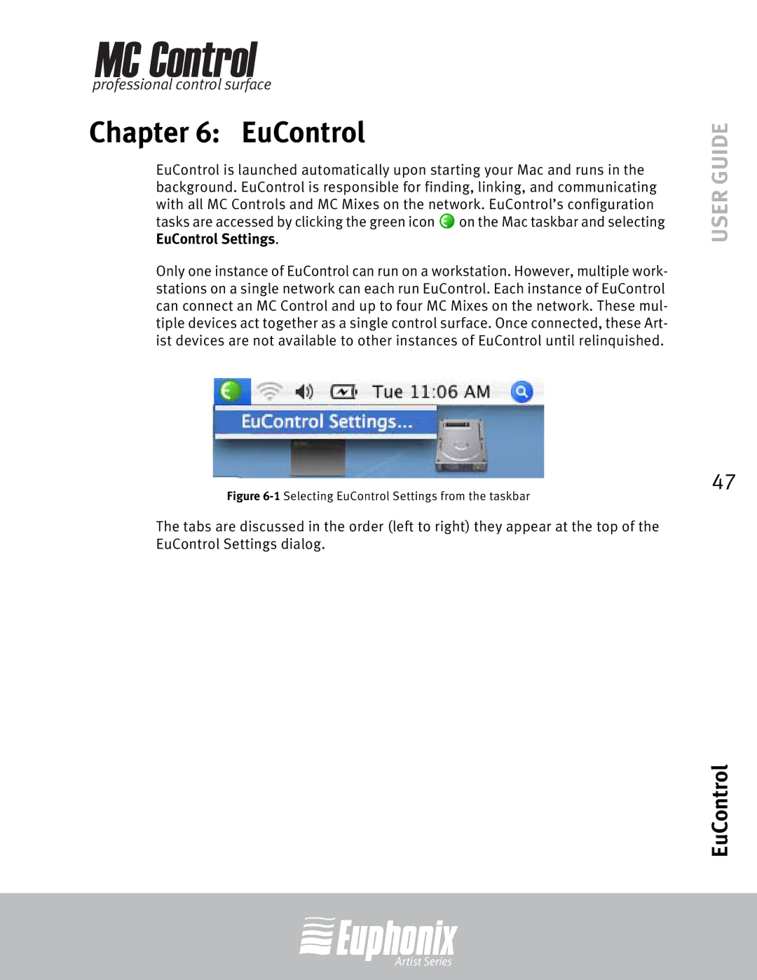 Euphonix MC Control manual EuControl 