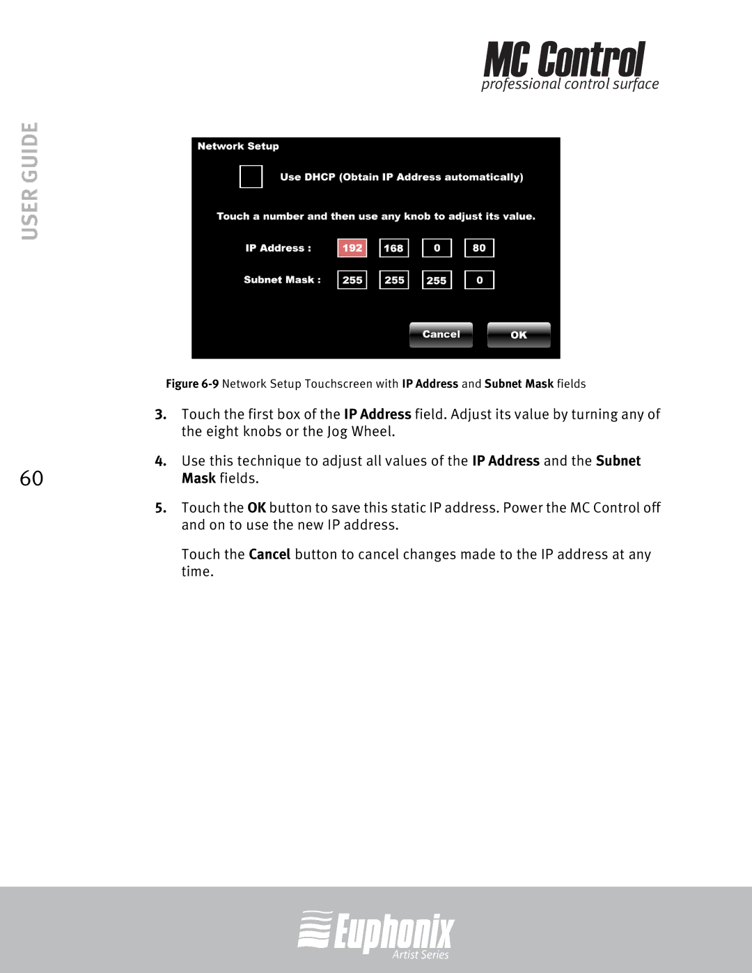 Euphonix MC Control manual User Guide 