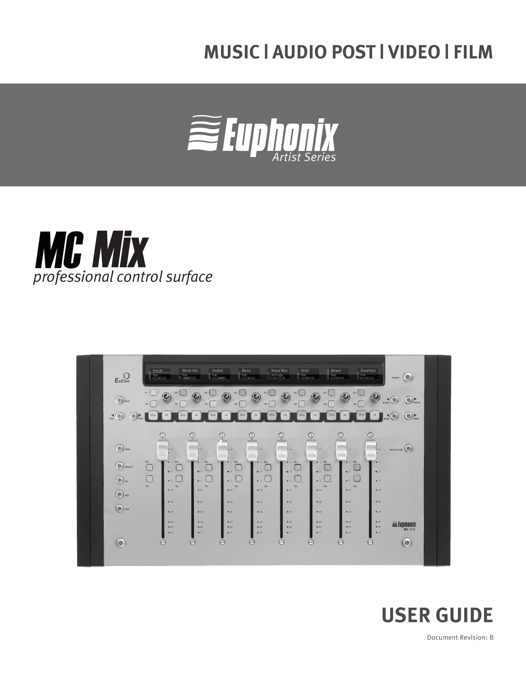 Euphonix MC Mix manual User Guide 