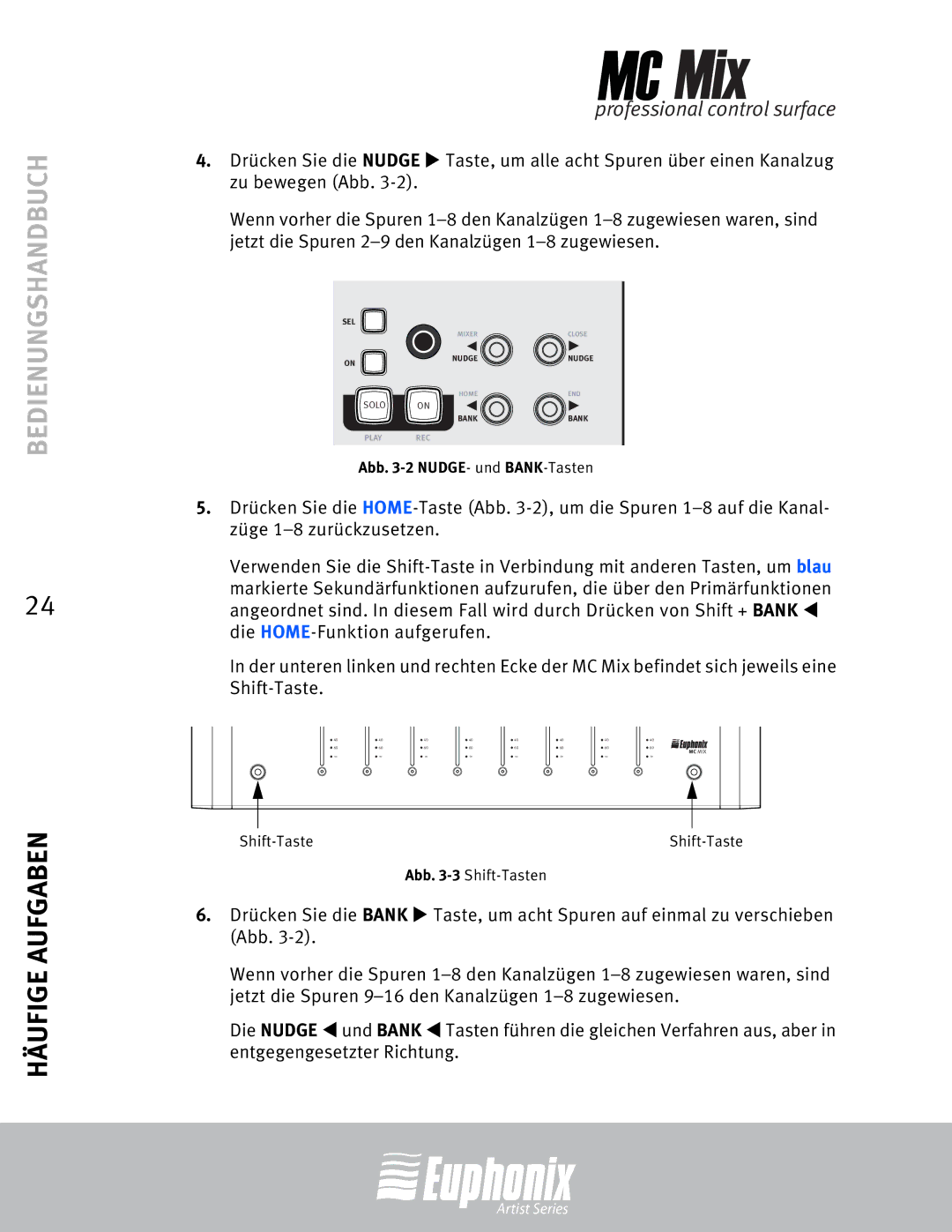 Euphonix MC Mix manual Bedienungshandbuch 