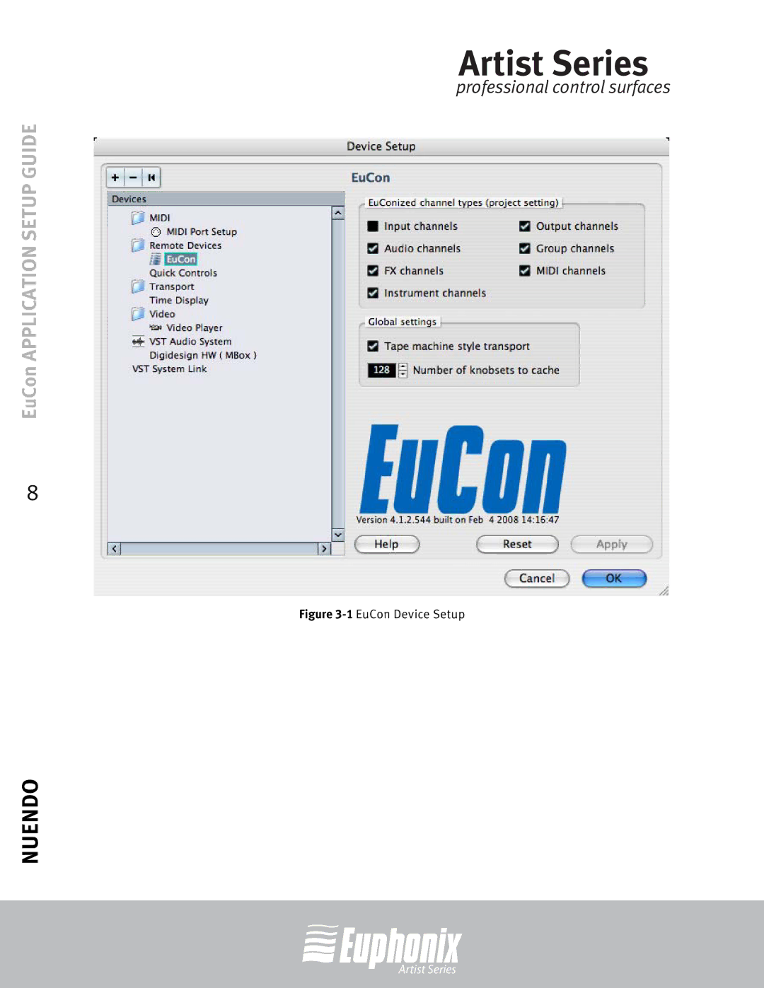 Euphonix Professional Control Surface, MC Mix, MC Control setup guide EuCon Application Setup Guide 