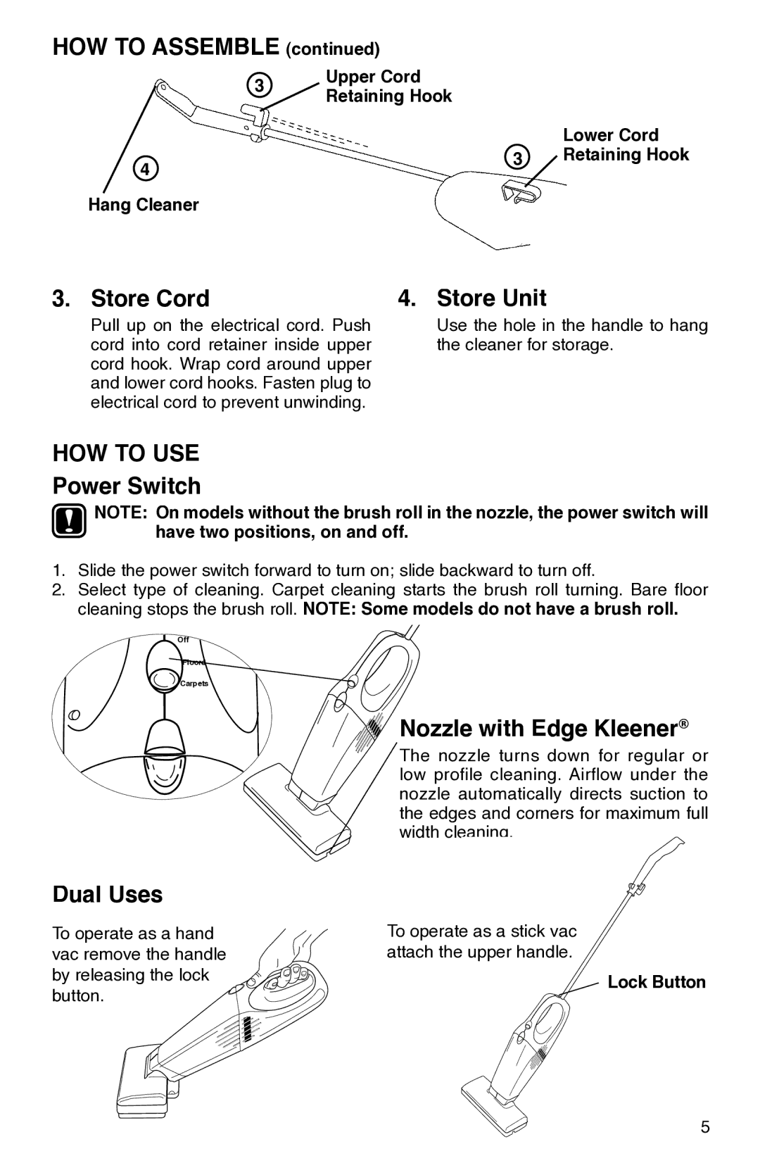 Eureka 160 warranty HOW to USE 