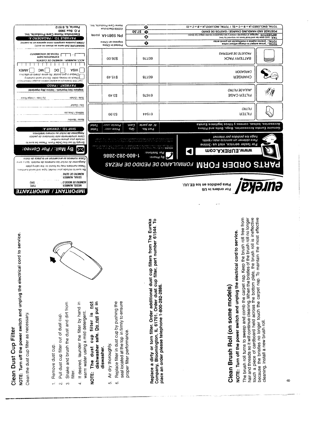 Eureka 169B manual 