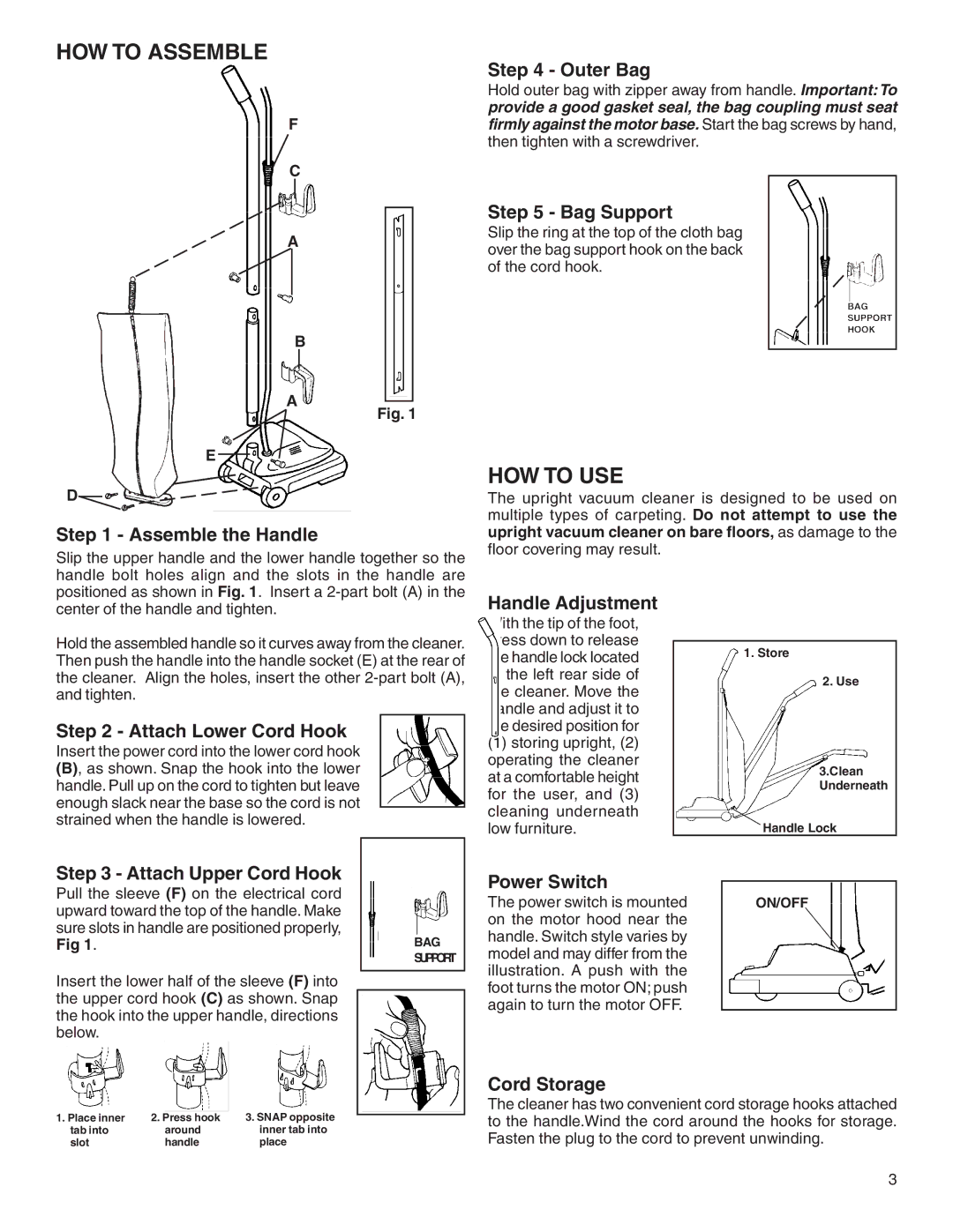 Eureka 1950 warranty HOW to USE 