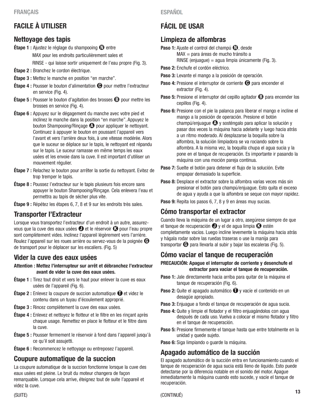 Eureka 2590 manual Facile À Utiliser, Fácil DE Usar 