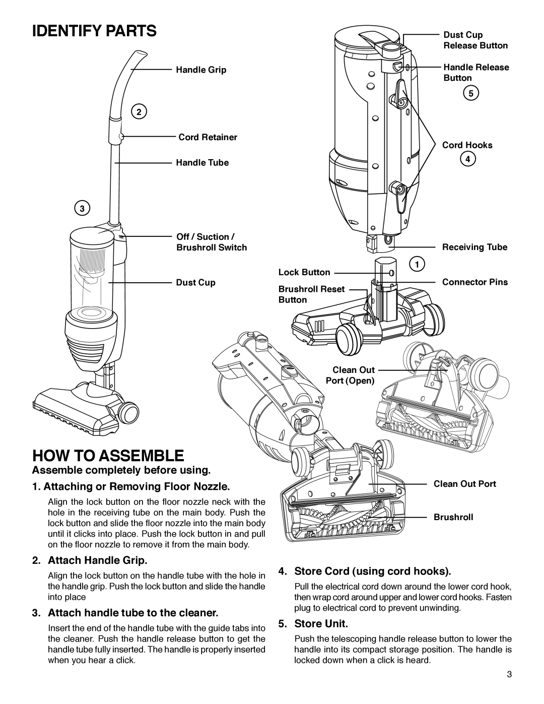 Eureka 420 Series warranty Identify Parts, HOW to Assemble 