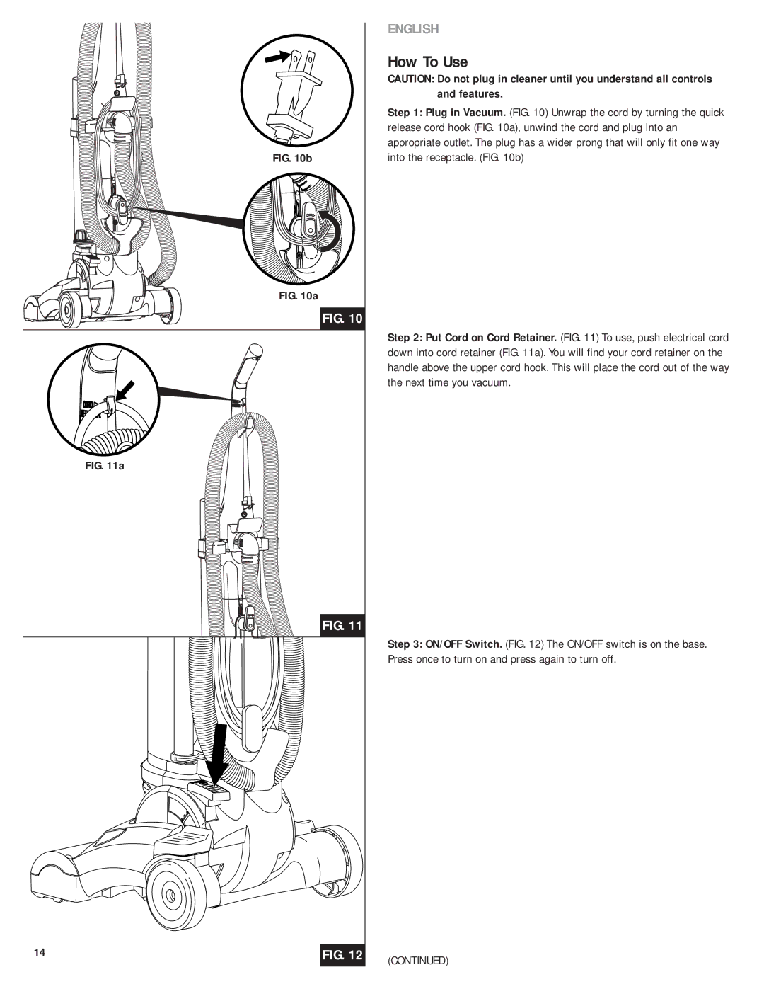 Eureka 4750A manual How To Use 