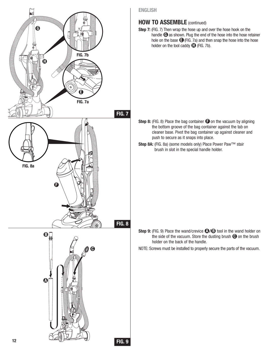 Eureka 4750 manual HOW to Assemble 