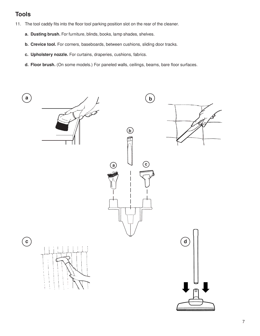 Eureka 6850 warranty Tools 