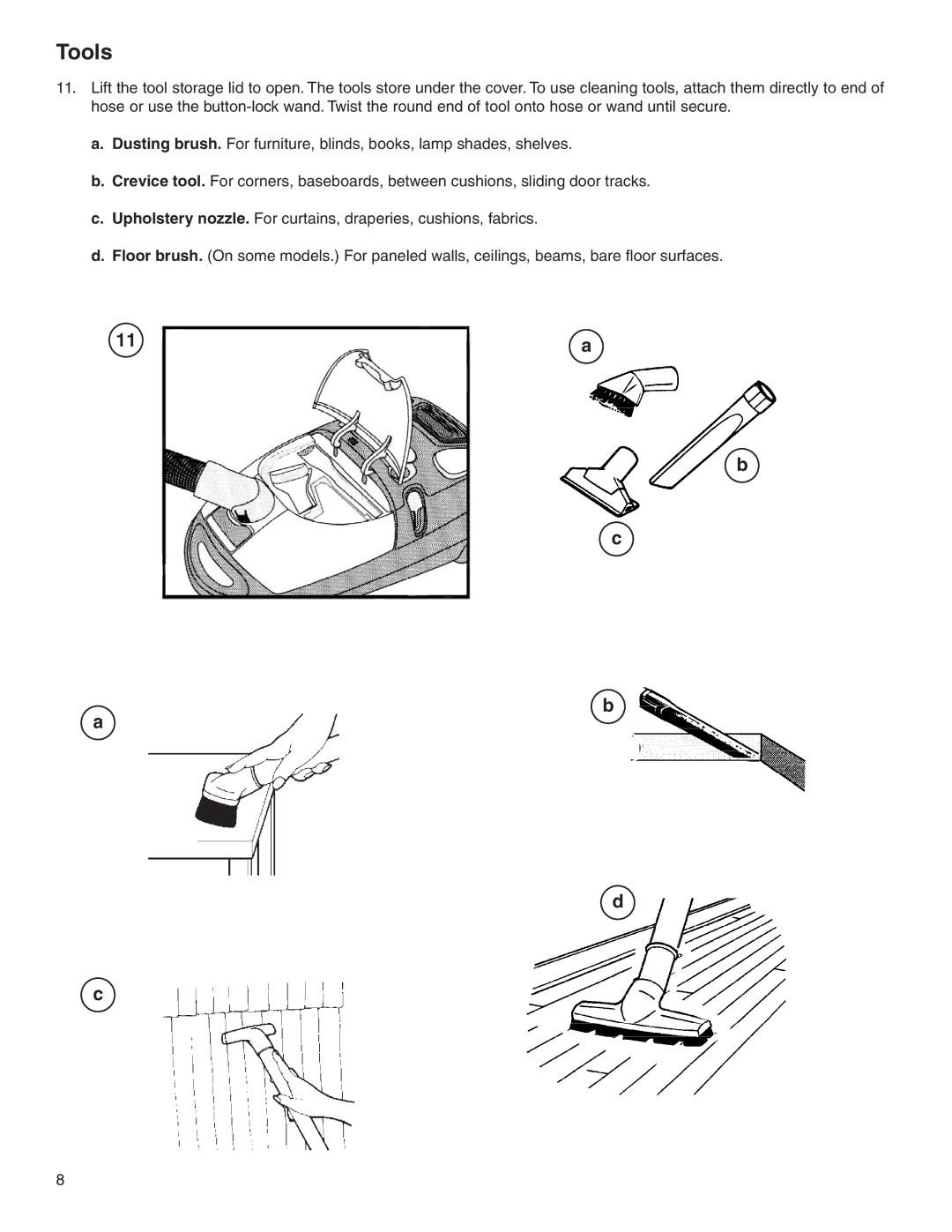 Eureka 6900 Series warranty Tools 