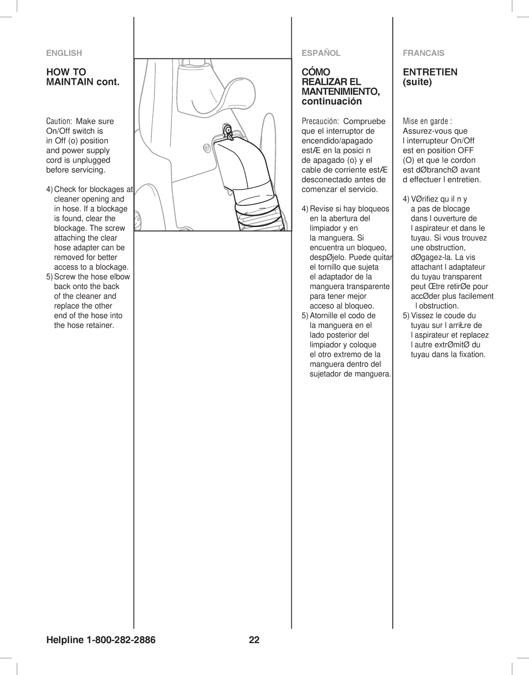 Eureka 8800-8849 manual HOW to, Maintain 