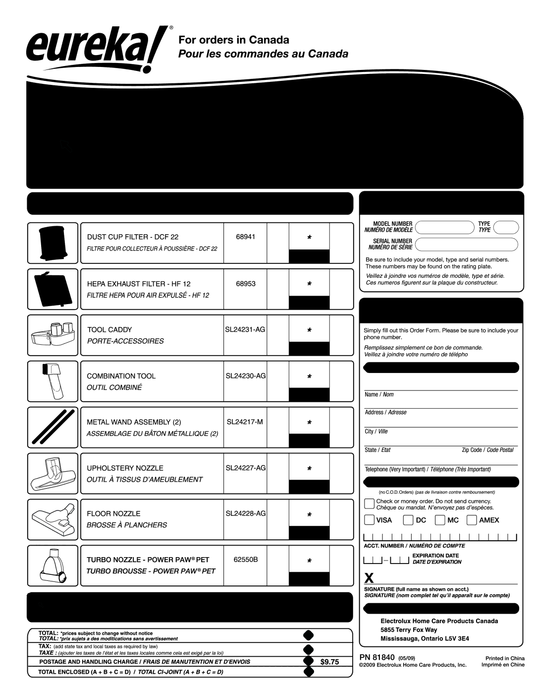 Eureka 910 manual 