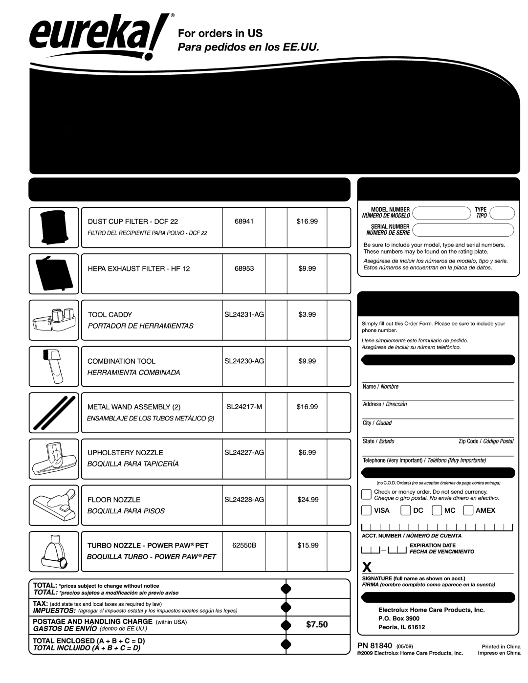 Eureka 910 manual 