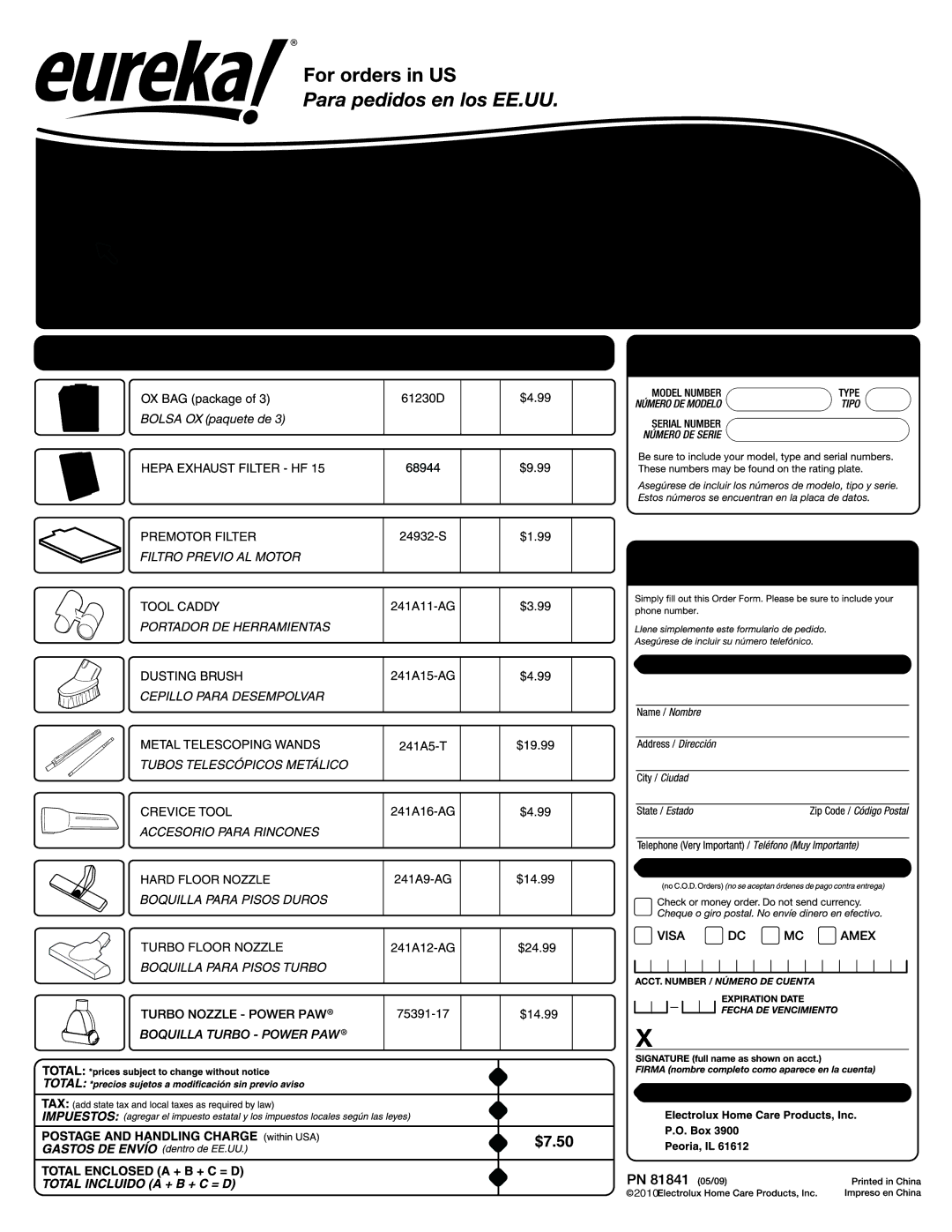 Eureka 920 manual 2010 