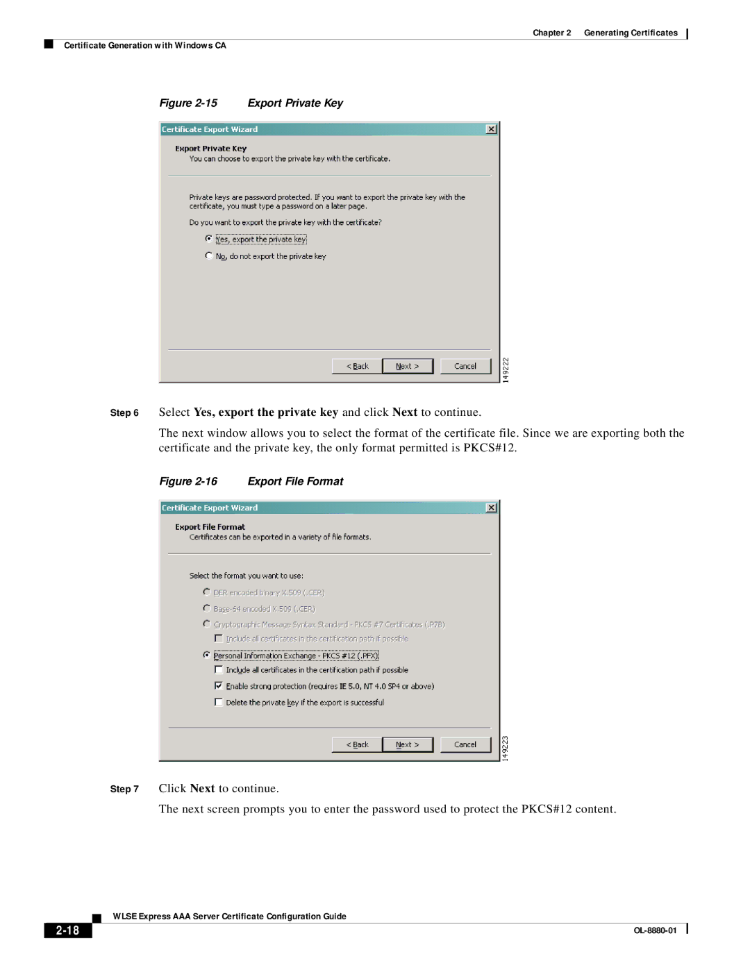 Eureka OL-8880-01 manual Export Private Key 