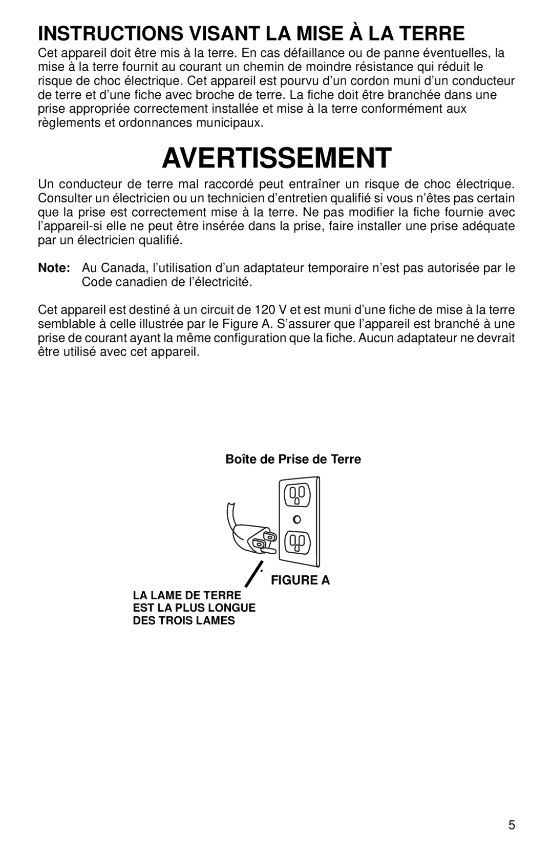 Eureka SC780 warranty Avertissement 